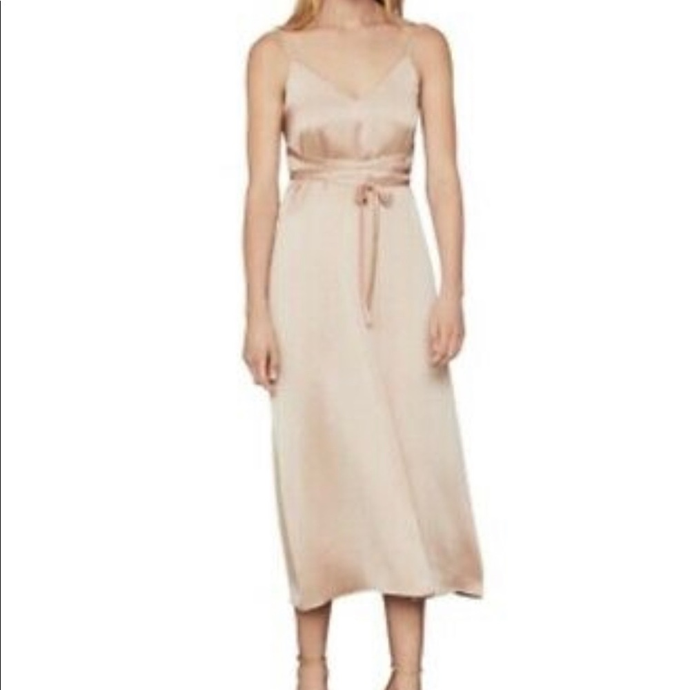 Strappy Midi Casual Satin Dress
